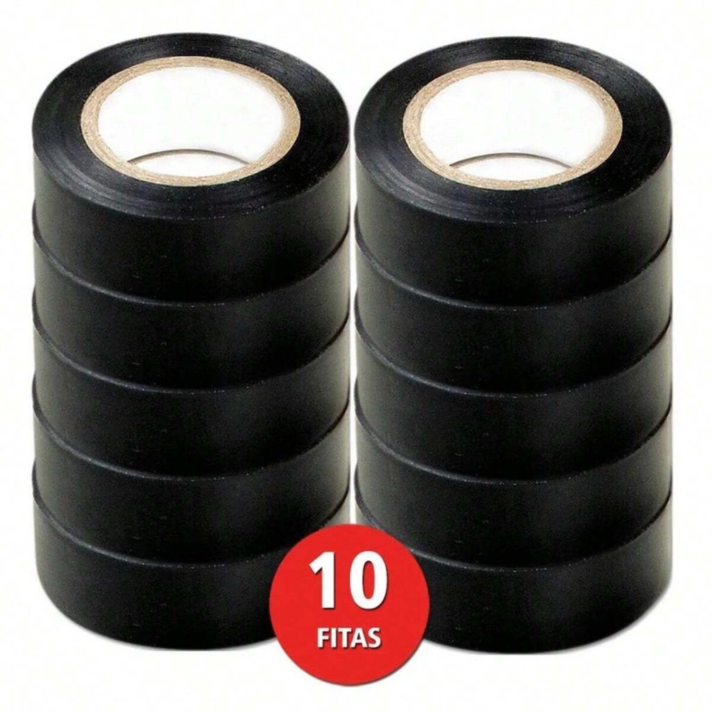 Kit 6 Fitas Isolantes 18mmx20m Amarela PVC E13 Enerbras