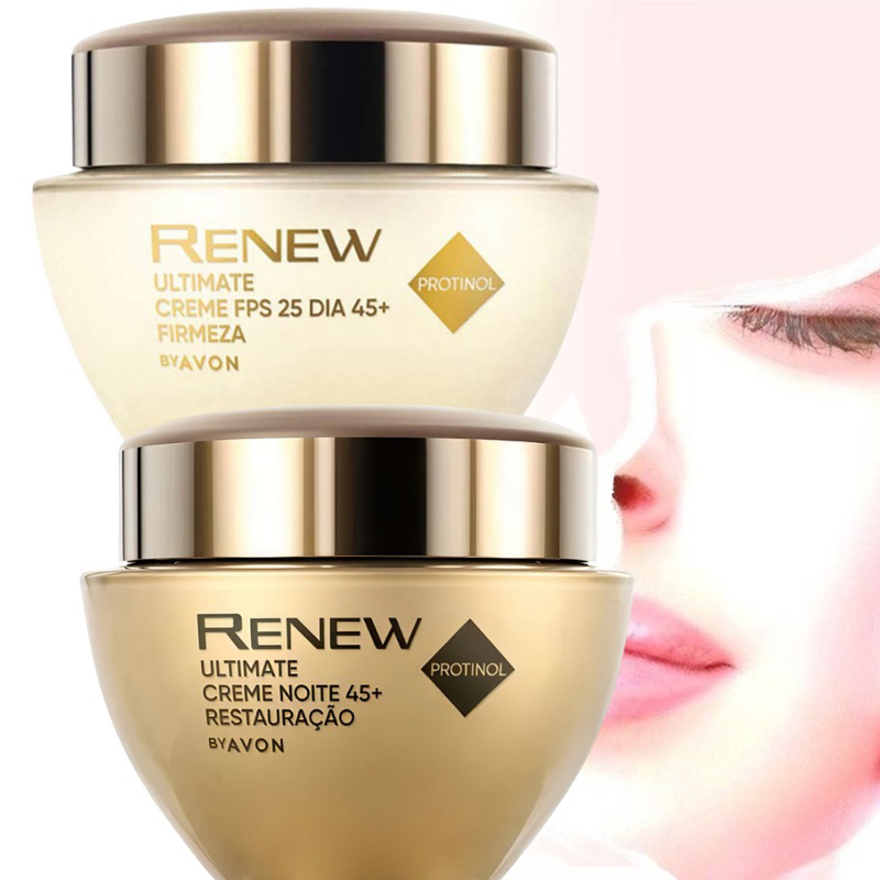 Renew Ultimate Dia Firmeza 45+ Creme Facial Antirrugas FPS 25 com Protinol  - Avon