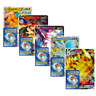 Kit 5 Cartas Gigante Jumbo Pokémon Original Copag Português
