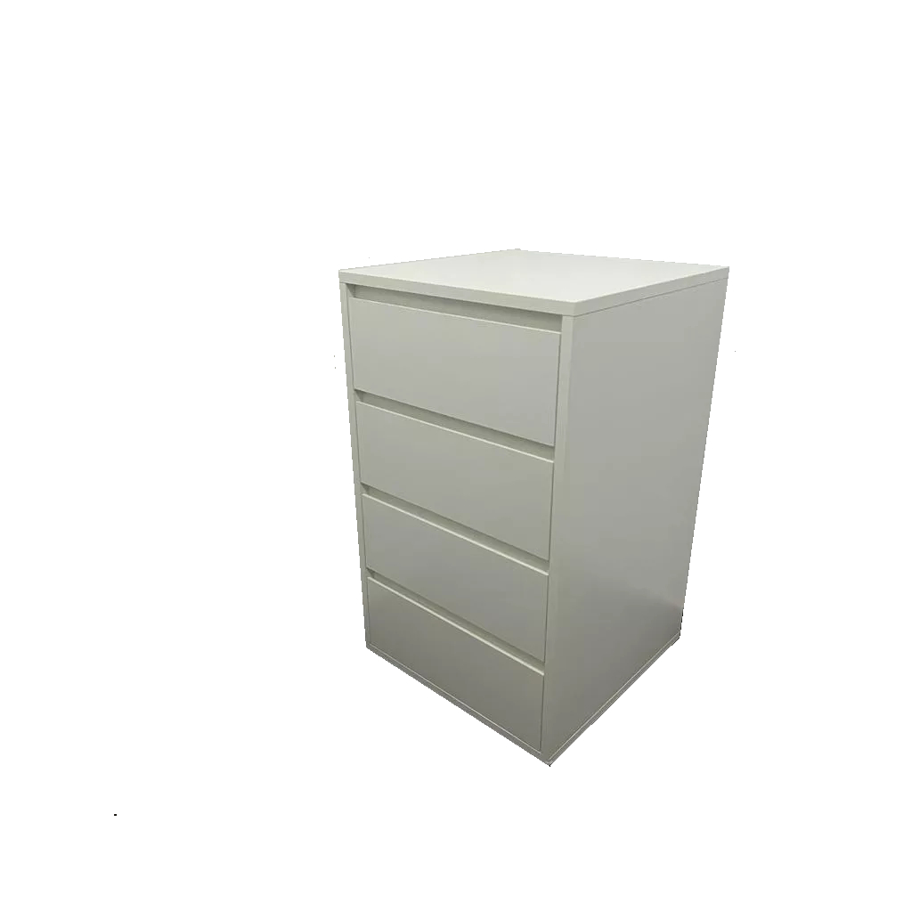 Gaveteiro 4 Gavetas Branco Cava 100%mdf 70x36x38