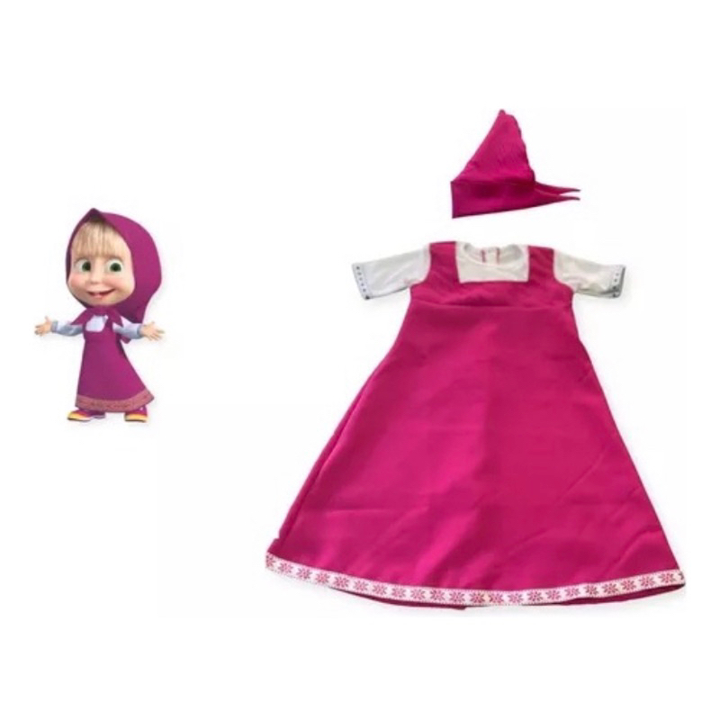 Fantasia Festa Infantil Masha e o Urso | Shopee Brasil