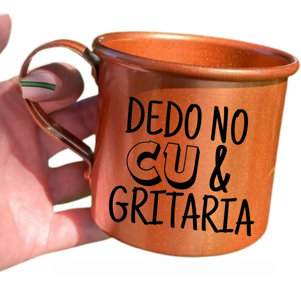 Canecas Copo Personalizado Moscow Mule Alumínio 300ML Dedo no Cu e Gritaria  | Shopee Brasil