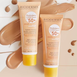 Protetor Bioderma Photoderm Cover Touch Pele Oleosa FPS50 com 40g facial solar Todos os Tons