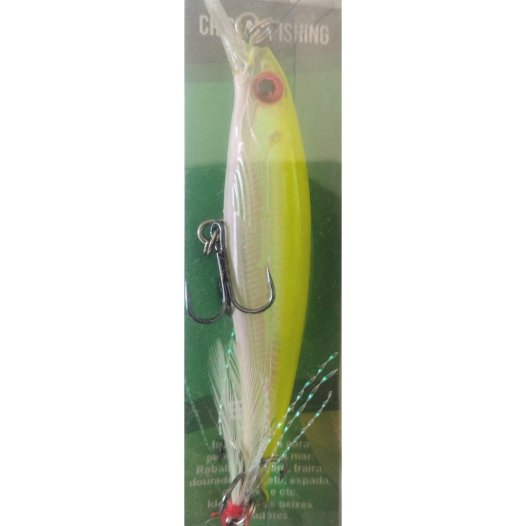Kit 3 isca artificial cristal fishing 3,2,1 pçs marca bpc robalo ...