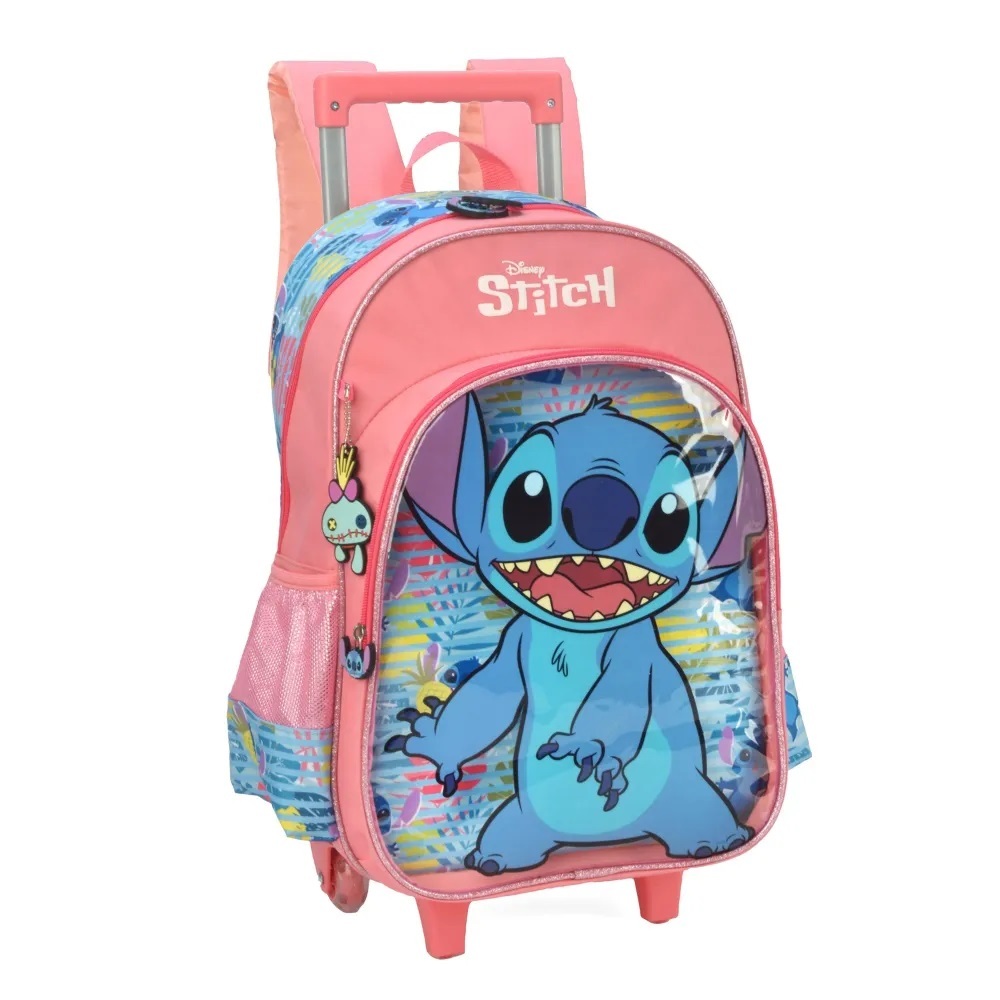 Mochila Infantil Costas E Rodinhas Stitch - Luxcel | Shopee Brasil