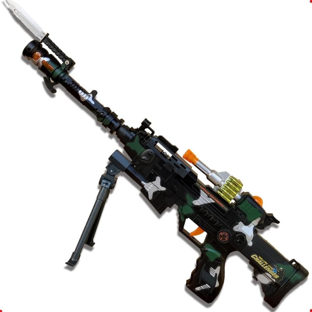 Rifle Brinquedo Arma Espingarda Com Mira Sniper De Caça Nerf