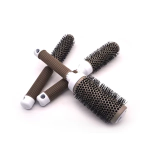 Kit 3 Escovas Profissional Metal Vazada Térmica Metal Oca Ventilada Para Escovação de Cabelo Penteado Modelagem