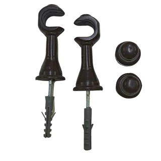 Suporte Varão Cortina Simples 19mm Par Com Ponteira - Cores