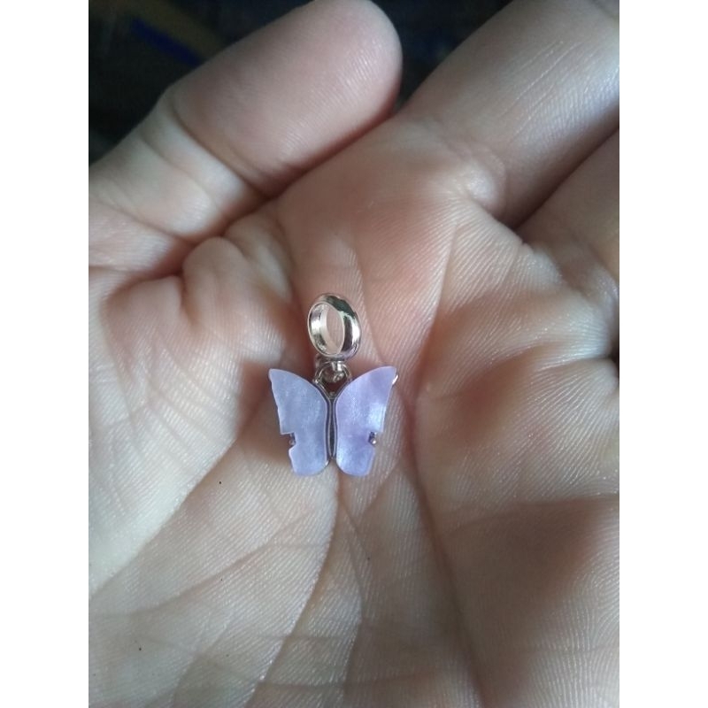 Berloque Pandora / Vivara Life - Madrepérola Borboleta Roxa