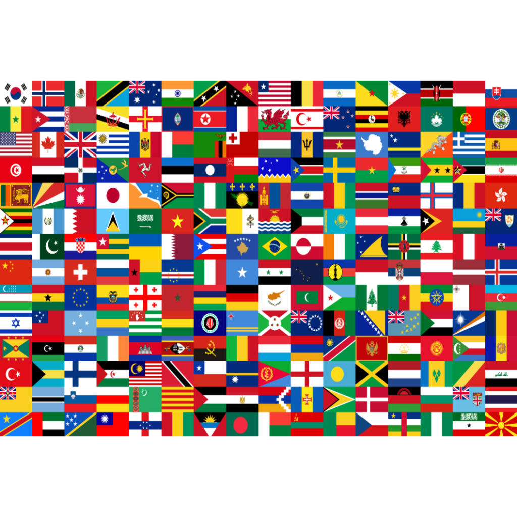 Bandeira Nações do Mundo para Culto de Missões 1,50m X 1,00m em tecido ...
