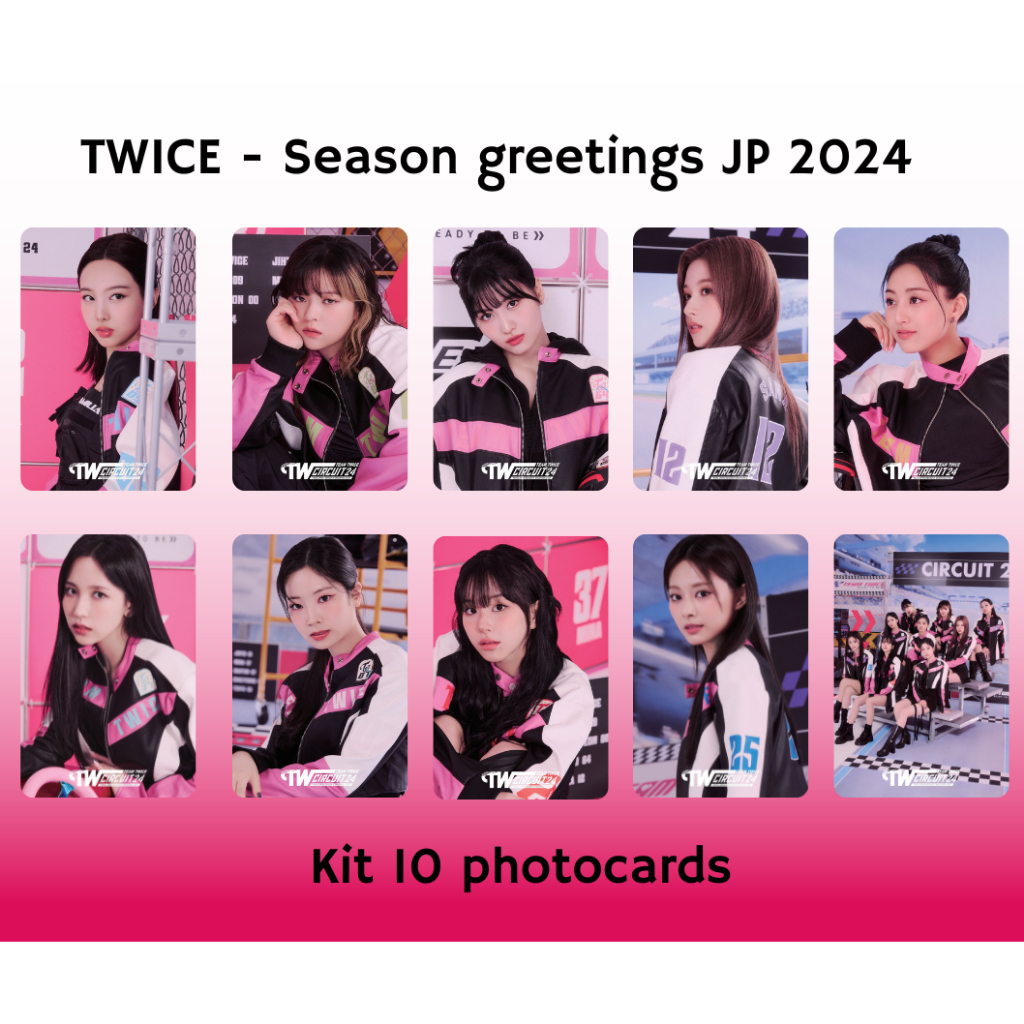 TWICE Kit fanmade - photocards Season greetings 2024 - Nayeon - Jeongyeon - Momo - Sana - Jihyo - Mina - Dahyun - Chaeyoung - Tzuyu