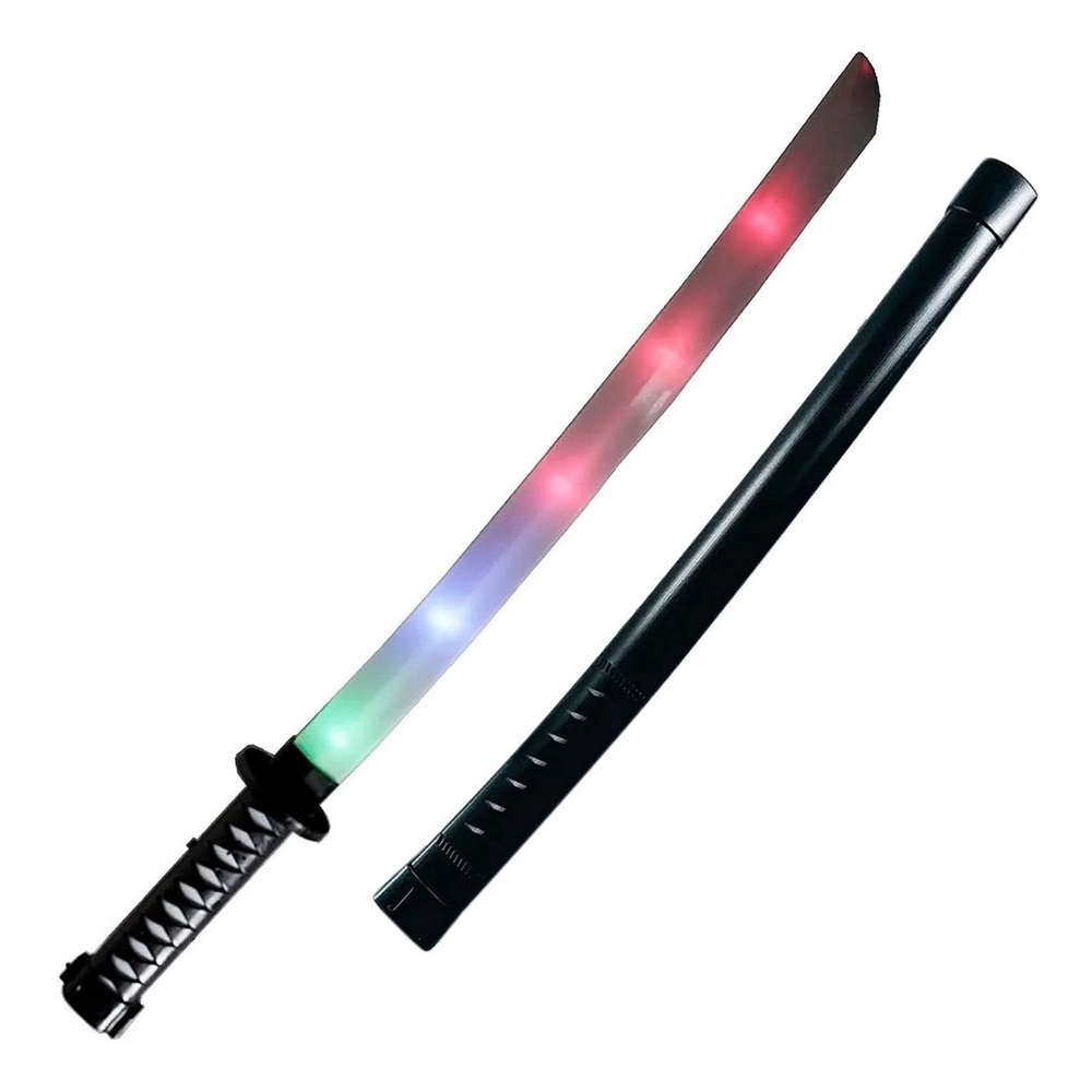 Brinquedo Espada Luminosa Grande Samurai Efeitos Sonoros e Luminosos ...