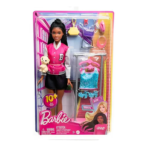 Barbie Fashionistas 151 Negra Cabelo Rosa Curvy