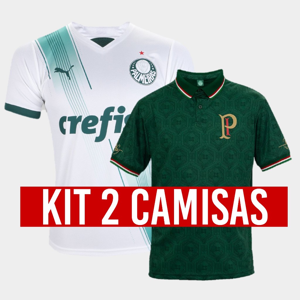 Kit Camisa Do Palmeiras 2023 2024 - Branca + Especial Abel Ferreira - 2 ...