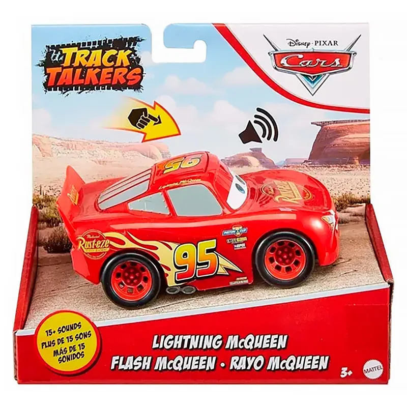 Carrinho Track Talkers Cars Disney Rayo McQueen com Sons Mattel GXT28