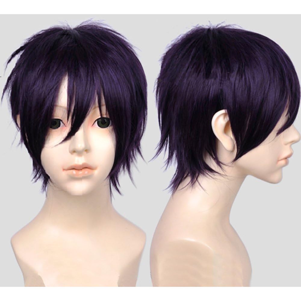 Peruca Roxo Escuro Noragami Yato Yaboku Cosplay