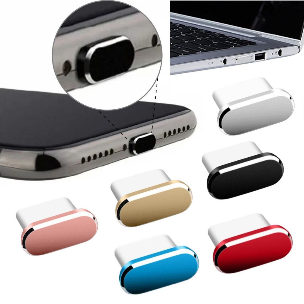 Tampa Protetora Anti Poeira Sujeira Entrada Saída USB Tipo C Plug Conector para Celular Notebook