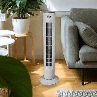 Circulador de Ar 110V/220V 3 Velocidades Torre Vertical Branco Ventilador Coluna de Chão Portátil Moderno p/ Quarto Sala Calor Verão