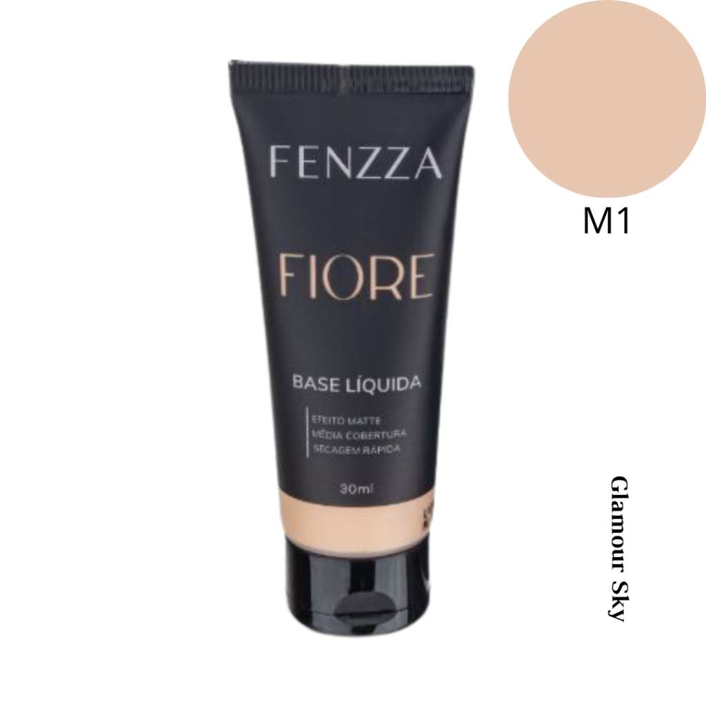 Base Líquida Efeito Matte Secagem Rápida Base para Rosto Fenzza Fiore ...