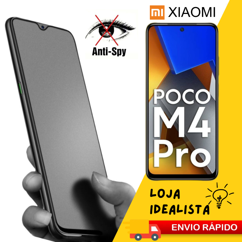 Película Ceramica Fosca Privacidade P/ POCO M4 PRO 4G Matte Privacy 9D Antispy Envio Rapido