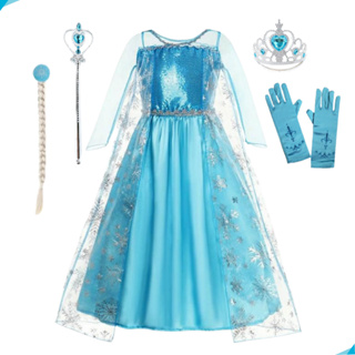 Vestido Fantasia Frozen Elsa E Anna Princesa Pronta Entrega