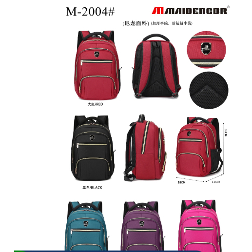 Maideng original Mochila Masculina Feminina Escolar A Prova D'água Bolsa Leve Reforçada e Resistente Ideal M-2004