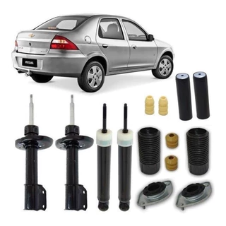 4 Amortecedor+ 4 Kit Suspensão Prisma 2009 2010 2011 2012