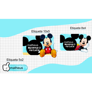 Etiquetas escolares personalizadas MIckey