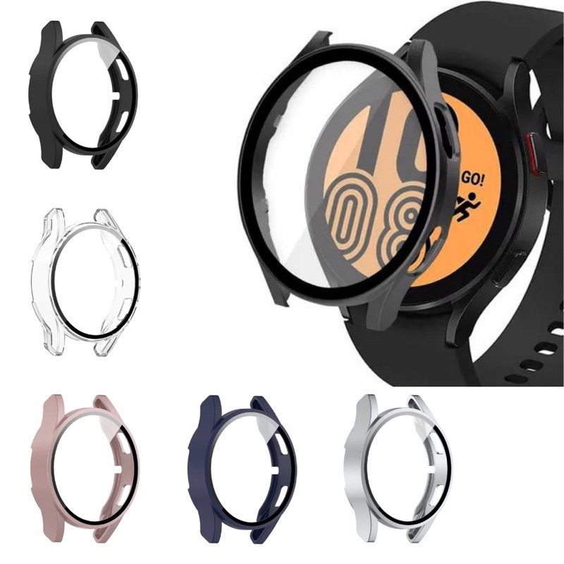 CZY Case Capa Bumper Vidro Temperado Proteção Para Relógio Smartwatch Tela Inteira Anti-Impacto Para Galaxy Watch 4 5 6- 40mm 43mm 44mm 47mm