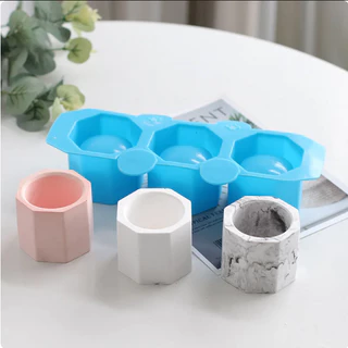 Forma de vasinhos de gesso e concreto octogonal Molde de vasinho