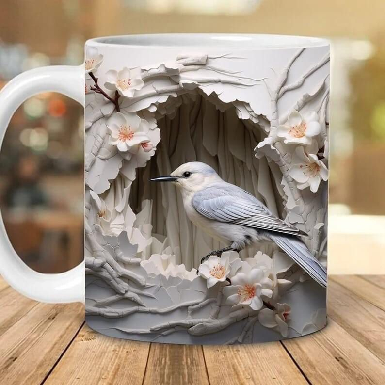 caneca 3D porcelana ceramica personalizada xicara decoração