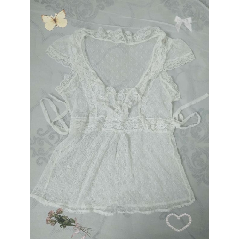 blusa/camisola, vintage/coquette/cottage core/royality core