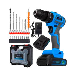 Furadeira e Parafusadeira 2 em 1 36v 2 Baterias 10000 mAh Marca Exbom Modelo MQL-PFX5600