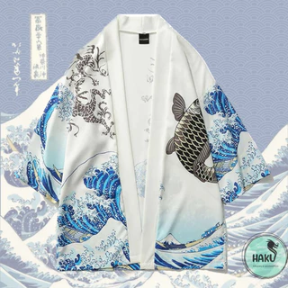 Haori/Kimono - A Onda (Branco - Unissex)