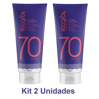 Ricosol Kit 2 Protetor Solar Corporal FPS 70 Toque Seco 180g