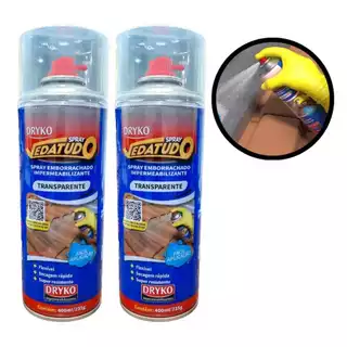 Kit 2 Spray Emborrachado Impermeabilizante Manta Liquida 400ml Dryko Vazamentos Laje Trincas Calhas Vedação