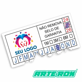 290 Lacre Casca de Ovo 2x1 cm Destrutivel Selo Etiqueta Adesivo Garantia Personalizado