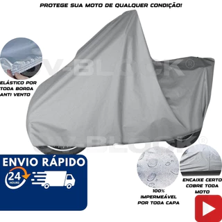 Capa Moto Forrada Protetora - 100% Impermeável, UV-block- Diversos Tamanhos