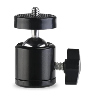 Mini Cabeça De Tripé Ball Head 1/4 Metal Para Tripé Led Reclinável