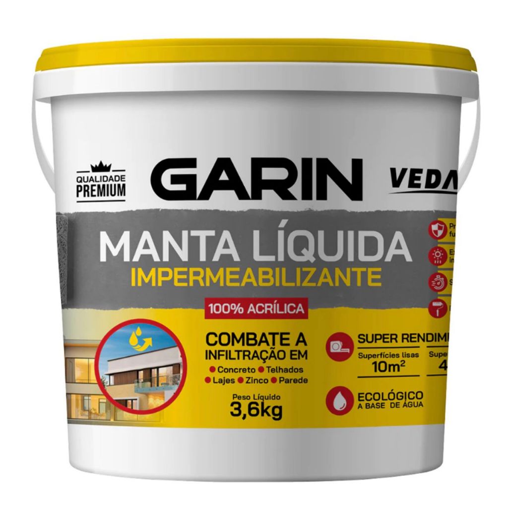 Manta Líquida Impermeabilizante Infiltração Laje Telha 3,6kg | Shopee ...