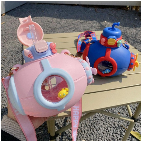 Garrafa Copo da Água Infantil Formato De Submarino 1000ML/1L