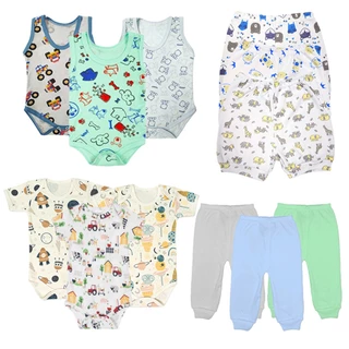 Kit Roupa de Bebê 12 Peças Enxoval Verão Body Mijão Shorts