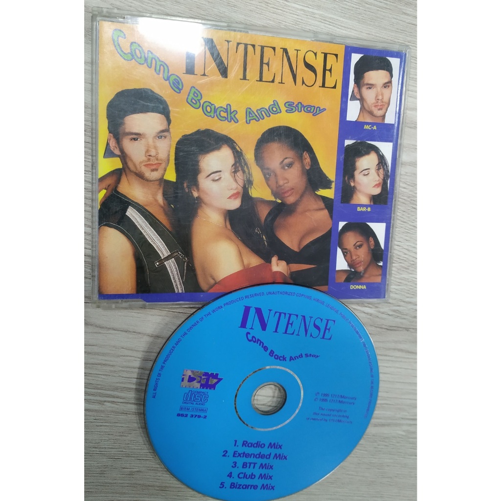 Maxi Cd Intense - Come Back And Stay ( Eurodance 90 Raro ) | Shopee Brasil