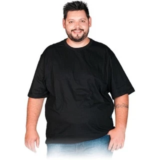 Kit Com 5 Camisetas G1 G2 G3 Plus Size 100% Poliéster Preto