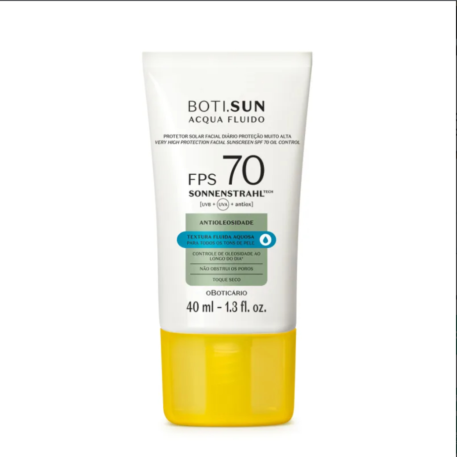 Protetor Solar Facial Antioleosidade FPS70 Boti.Sun Acqua Fluido 40ml