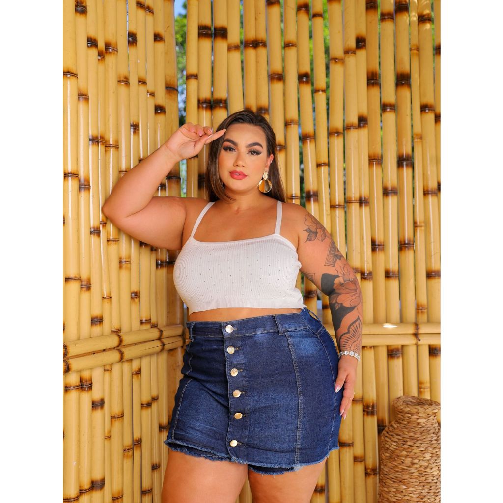 Short Saia Plus Size Tamanhos Grandes Gordinha