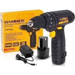 Parafusadeira e Furadeira a Bateria Hammer Bivolt- PLI10