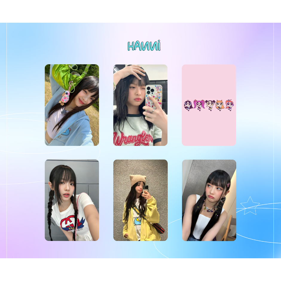 KPOP NEW JEANS - Kit FANMADE photocards Selca - Haerin - Hanni