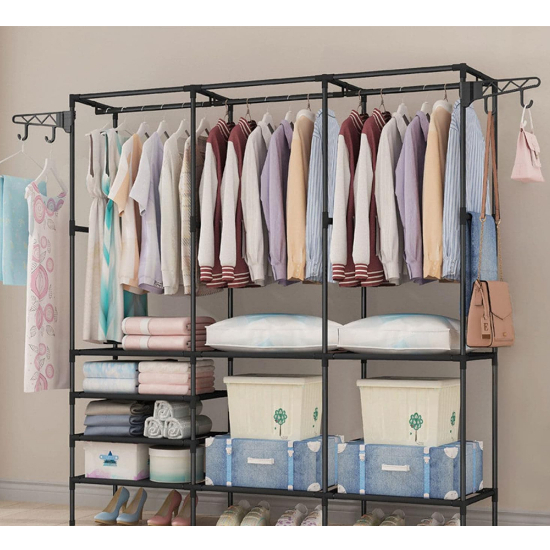 Cabideiro Arara Para Roupas Sapateira Organizador Multiuso Armário Cobertores Travesseiros