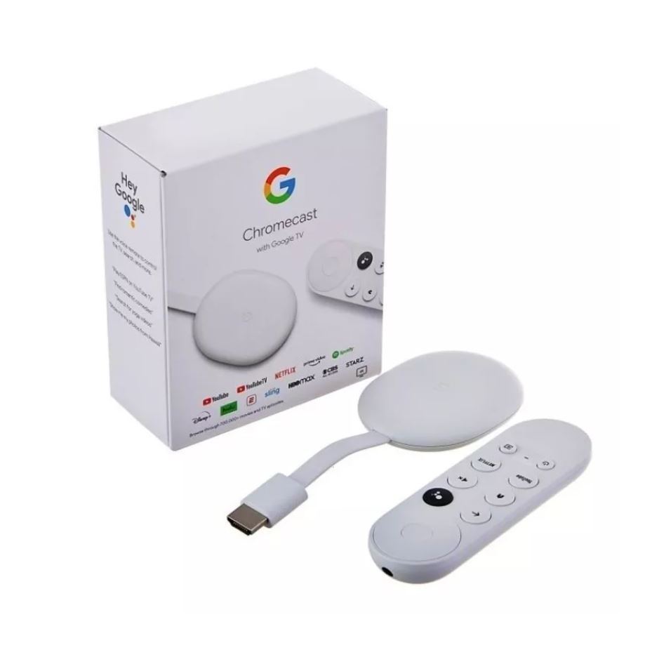 Google Chromecast With Google Tv Ga01919-us 4ª Geração De Voz 4k 8gb Snow Com 2gb De Memória Ram